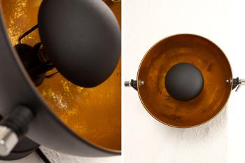 Studio wandlamp 40cm zwart/goud